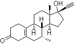 17-Hydroxy-7alpha-methyl-19-norpregn-5(10)-en-20-yn-3-one 5630-53-5