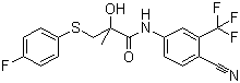 N-[4-Cyano-3-(trifluoromethyl)phenyl]-3-[(4-fluorophenyl)thio]-2-hydroxy-2-methylpropionamide 90356-78-8