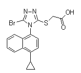 2-((5-溴-4-(4-环丙基-1-萘)-4H-1,2,4-三唑-3-基)硫代)乙酸