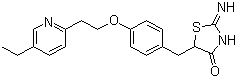 5-{4-[2-(5-Ethyl-2-pyridyl)ethoxy]benzyl}-2-imino-4-thiazolidinone 105355-26-8