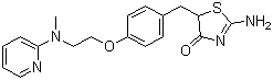 5-[[4-[2-(Methyl-2-pyridinylamino)ethoxy]phenyl]methyl]-2-imino-4-thiazolidinone 329249-53-8