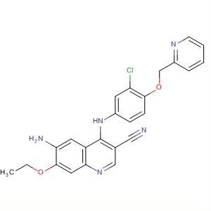 4-[4-[(2-吡啶基)甲氧基]-3-氯苯胺基]-6-氨基-3-氰基-7-乙氧基喹啉 848139-78-6