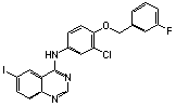 N-{3-chloro-4-[(3-fluorobenzyl)oxy]phenyl}-6-iodo-4-quinazolinamine 231278-20-9