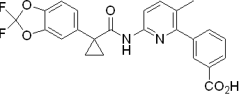 3-[6-[[[1-(2,2-二氟-1,3-苯并二氧戊环-5-基)环丙基]羰基]氨基]-3-甲基-2-吡啶基]苯甲酸