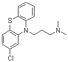 3-(2-chlorophenothiazin-10-yl)-N,N-dimethylpropan-1-amine 50-53-3