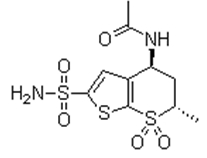 N-[(4S,6S)-6-甲基-7,7-二氧代-2-磺酰胺基-5,6-二氢-4H-噻吩并[2,3-b]噻喃-4-基]乙酰胺 147200-03-1