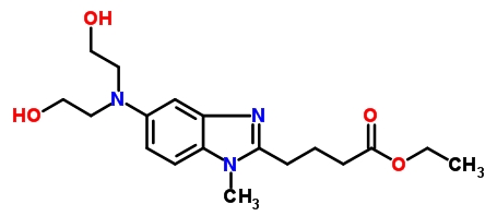 5-[Bis(2-hydroxyethyl) amino]-1-methyl-1H-benzimidazole- 2- butanoic acid ethyl ester 3543-74-6 
