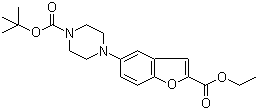 4-(2-(ethoxycarbonyl)-5-benzofuranyl)-1-piperazinecarboxylic acid tert-butyl ester 183288-43-9