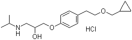 63659-19-8 1-(isopropylamino)-3-[4-[2-(cyclopropylmethoxy)ethyl]phenoxy]propan-2-ol hydrochloride