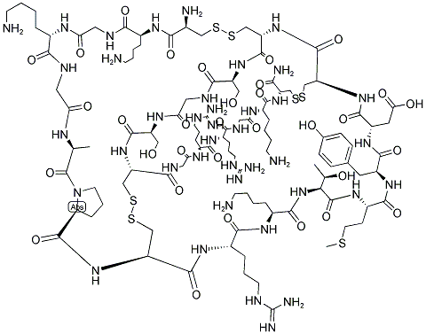 Omega-conotoxin m viia (reduced), 7-L-proline-9-L-arginine-10-L-lysine-11-L-threonine-17-L-serine-20A-endo-glycine-22-L-arginine-, cycli (1-16),(8-20),(15-25)-tris(disulfide) 147794-23-8