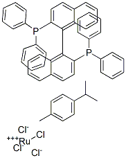 氯代[(S)-(-)-2,2'-二(二苯基膦)-1,1'-聯萘](P-傘花素)氯化釕(II)