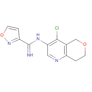 151225-27-3 3-Isoxazolecarboximidamide,N-(4-chloro-7,8-dihydro-5H-pyrano[4,3-b]pyridin-3-yl)-