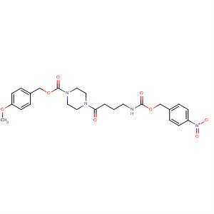 149137-89-3 1-Piperazinecarboxylic acid,4-[4-[[[(4-nitrophenyl)methoxy]carbonyl]amino]-1-oxobutyl]-,(4-methoxyphenyl)methyl ester
