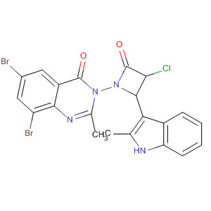 150391-66-5 4(3H)-Quinazolinone,6,8-dibromo-3-[3-chloro-2-(2-methyl-1H-indol-3-yl)-4-oxo-1-azetidinyl]-2-methyl-