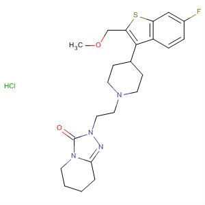 140213-76-9 1,2,4-Triazolo[4,3-a]pyridin-3(2H)-one,2-[2-[4-[6-fluoro-2-(methoxymethyl)benzo[b]thien-3-yl]-1-piperidinyl]ethyl]-5,6,7,8-tetrahydro-, monohydrochloride
