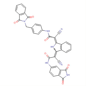 105988-42-9 Acetamide,2-cyano-2-[3-[1-cyano-2-[(2,3-dihydro-1,3-dioxo-1H-isoindol-5-yl)amino]-2-oxoethylidene]-2,3-dihydro-1H-isoindol-1-ylidene]-N-[4-[(1,3-dihydro-1,3-dioxo-2H-isoindol-2-yl)methyl]phenyl]-