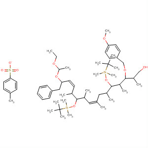 256921-60-5 8,13-Hexadecadien-1-ol,5,11-bis[[(1,1-dimethylethyl)dimethylsilyl]oxy]-15-(1-ethoxyethoxy)-3-[(4-methoxyphenyl)methoxy]-2,4,6,8,10,12-hexamethyl-16-phenyl-,4-methylbenzenesulfonate, (2S,3S,4R,5R,6S,8Z,10S,11S,12S,13Z)-