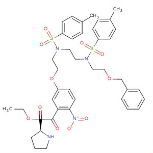 271253-02-2 L-Proline,1-[5-[2-[[(4-methylphenyl)sulfonyl][2-[[(4-methylphenyl)sulfonyl][2-(phenylmethoxy)ethyl]amino]ethyl]amino]ethoxy]-2-nitrobenzoyl]-, ethyl ester