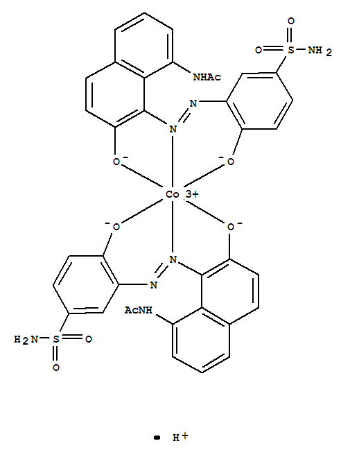51053-44-2 Cobaltate(1-),bis[N-[8-[[5-(aminosulfonyl)-2-(hydroxy-kO)phenyl]diazenyl-kN1]-7-(hydroxy-kO)-1-naphthalenyl]acetamidato(2-)]-, hydrogen (1:1)