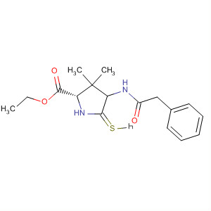 62190-99-2 Proline, 3,3-dimethyl-4-[(phenylacetyl)amino]-5-thioxo-, ethyl ester,trans-