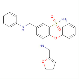 62275-64-3 Benzenesulfonamide,3-[(2-furanylmethyl)amino]-2-phenoxy-5-[(phenylamino)methyl]-