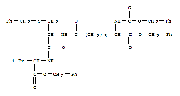 79761-05-0 D-Valine,N-[N-[1,6-dioxo-6-(phenylmethoxy)-5-[[(phenylmethoxy)carbonyl]amino]hexyl]-S-(phenylmethyl)-L-cysteinyl]-,phenylmethyl ester, (S)- (9CI)