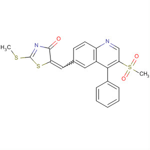 872577-94-1 4(5H)-Thiazolone,5-[[3-(methylsulfonyl)-4-phenyl-6-quinolinyl]methylene]-2-(methylthio)-