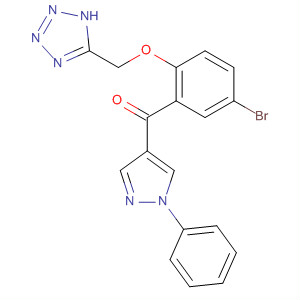 870809-75-9 Methanone,[5-bromo-2-(1H-tetrazol-5-ylmethoxy)phenyl](1-phenyl-1H-pyrazol-4-yl)-