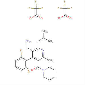 851581-14-1 Piperidine,1-[[5-(aminomethyl)-4-(2,6-difluorophenyl)-2-methyl-6-(2-methylpropyl)-3-pyridinyl]carbonyl]-, bis(trifluoroacetate)