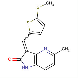 834858-08-1 2H-Pyrrolo[3,2-b]pyridin-2-one,1,3-dihydro-5-methyl-3-[[5-(methylthio)-2-thienyl]methylene]-