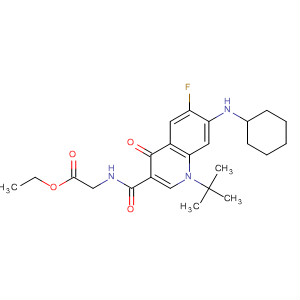 836615-52-2 Glycine,N-[[7-(cyclohexylamino)-1-(1,1-dimethylethyl)-6-fluoro-1,4-dihydro-4-oxo-3-quinolinyl]carbonyl]-, ethyl ester