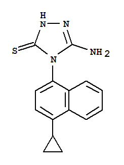 3H-1,2,4-Triazole-3-thione, 5-amino-4-(4-cyclopropyl-1-naphthalenyl)-2,4-dihydro- 878671-96-6