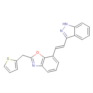 904898-28-8 Benzoxazole, 7-[(1E)-2-(1H-indazol-3-yl)ethenyl]-2-(2-thienylmethyl)-