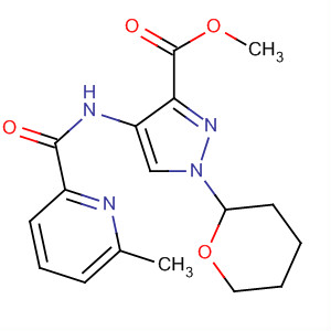 906087-76-1 1H-Pyrazole-3-carboxylic acid,4-[[(6-methyl-2-pyridinyl)carbonyl]amino]-1-(tetrahydro-2H-pyran-2-yl)-,methyl ester
