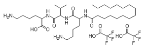 N2-(1-氧代十六烷基)-L-赖氨酰-L-缬氨酰-L-赖氨酸 2,2,2-三氟乙酸盐 (1:2)