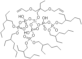 103432-54-8 Titanate(3-), P,P-bis(2-ethylhexyl) diphosphato(2-)-.kappa.ObisP,P-bis(2-ethylhexyl) diphosphato(2-)-.kappa.O,.kappa.O2,2-bis(2-propenyloxy)methyl-1-butanolato-.kappa.O-, trihydrogen