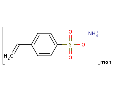 p-Styrenesulfonic acid, ammonium salt, homopolymer 29965-34-2