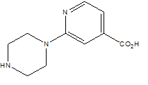 4-Pyridinecarboxylic acid, 2-(1-piperazinyl)- 914637-26-6