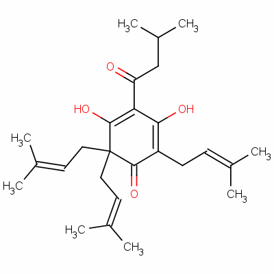 468-28-0 3,5-dihydroxy-2,6,6-tris(3-methylbut-2-enyl)-4-(3-methyl-1-oxobutyl)cyclohexa-2,4-dien-1-one