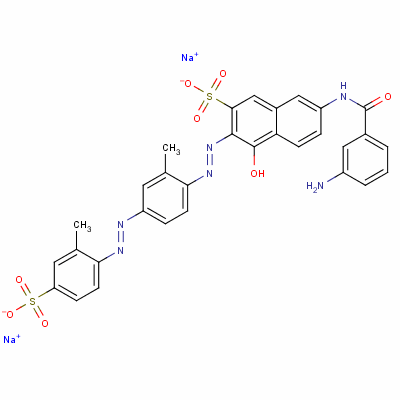 5938-84-1 disodium 7-[(3-aminobenzoyl)amino]-4-hydroxy-3-[[2-methyl-4-[(2-methyl-4-sulphonatophenyl)azo]phenyl]azo]naphthalene-2-sulphonate