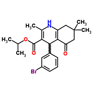 4221-47-0 1-methylethyl 4-(3-bromophenyl)-2,7,7-trimethyl-5-oxo-1,4,5,6,7,8-hexahydroquinoline-3-carboxylate