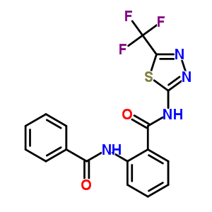 4748-07-6 2-[(phenylcarbonyl)amino]-N-[5-(trifluoromethyl)-1,3,4-thiadiazol-2-yl]benzamide