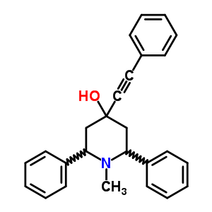 5964-76-1 1-methyl-2,6-diphenyl-4-(phenylethynyl)piperidin-4-ol