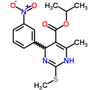 5573-19-3 1-methylethyl 6-methyl-2-(methylsulfanyl)-4-(3-nitrophenyl)-1,4-dihydropyrimidine-5-carboxylate