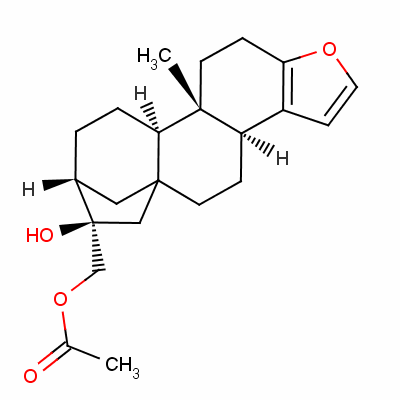 5a,8-Methano-5aH-cyclohepta[5,6]naphtho[2,1-b]furan-7-methanol,3b,4,5,6,7,8,9,10,10a,10b,11,12-dodecahydro-7-hydroxy-10b-methyl-, 7-acetate,(3bS,5aS,7R,8R,10aR,10bS)- 81760-48-7