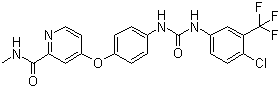 4-[4-[[[[4-chloro-3-(trifluoromethyl)phenyl]amino]carbonyl]amino]phenoxy]-N-methyl-2-Pyridinecarboxamide 284461-73-0
