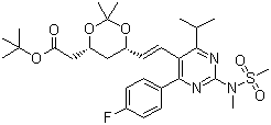 6-((1E)-2-(4-(4-氟苯基)-6-异丙基-2-(甲基(甲磺酰)氨基)-5-嘧啶)乙烯基)-2,2-二甲基-1,3-二氧六环-4-乙酸叔丁酯