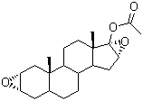 (2-alpha,3-alpha,5-alpha,16-beta,17-beta) 2,3,16,17-bisepoxy androstan-17-ol-acetate 50588-22-2