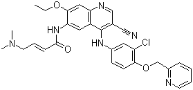 (2E)-N-[4-[[3-氯-4-[(吡啶-2-基)甲氧基]苯基]氨基]-3-氰基-7-乙氧基喹啉-6-基]-4-(二甲基氨基)丁-2-烯酰胺 698387-09-6