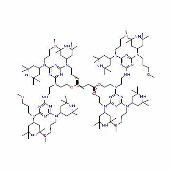 85567-19-7 Butanedioic acid, bis[2-[[4,6-bis[(3-methoxypropyl)(2,2,6,6-tetramethyl-4-piperidinyl)amino]-1,3,5-triazin-2-yl][2-[[4,6-bis[(3-methoxypropyl)(2,2,6,6-tetramethyl-4-piperidinyl)amino]-1,3,5-triazin-2-yl]amino]ethyl]amino]ethyl] ester
